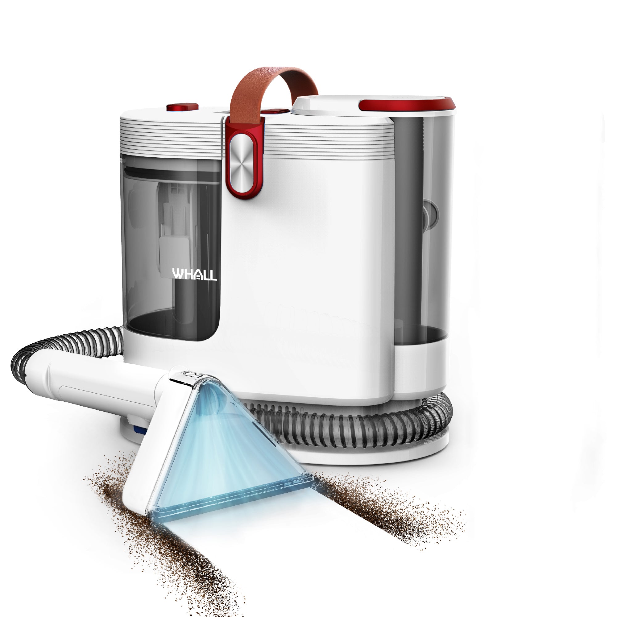 WHALL Portable Carpet Cleaner, Removes Pet Stains from Carpet/Upholstery/Car Seats Wide Path Tool & Self-Cleaning