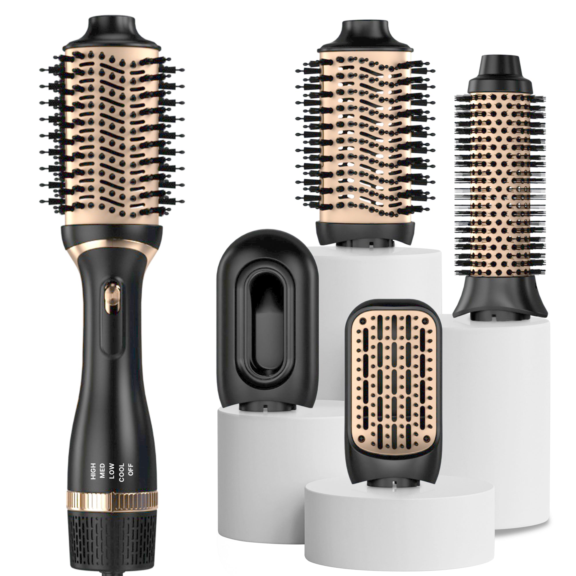 NICEBAY by SKIMI Hair Dryer Brush, Blow Dryer Brush, Curly, Dry, Oval Hot Air Brush with Air Curling Iron